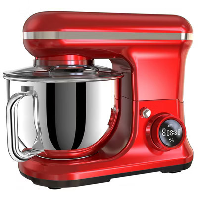 Electric Stand Mixer 5.3 Quart 6-Speed Tilt Head Kitchen Mixer with Dough Hook Whisk Beater Red | Target