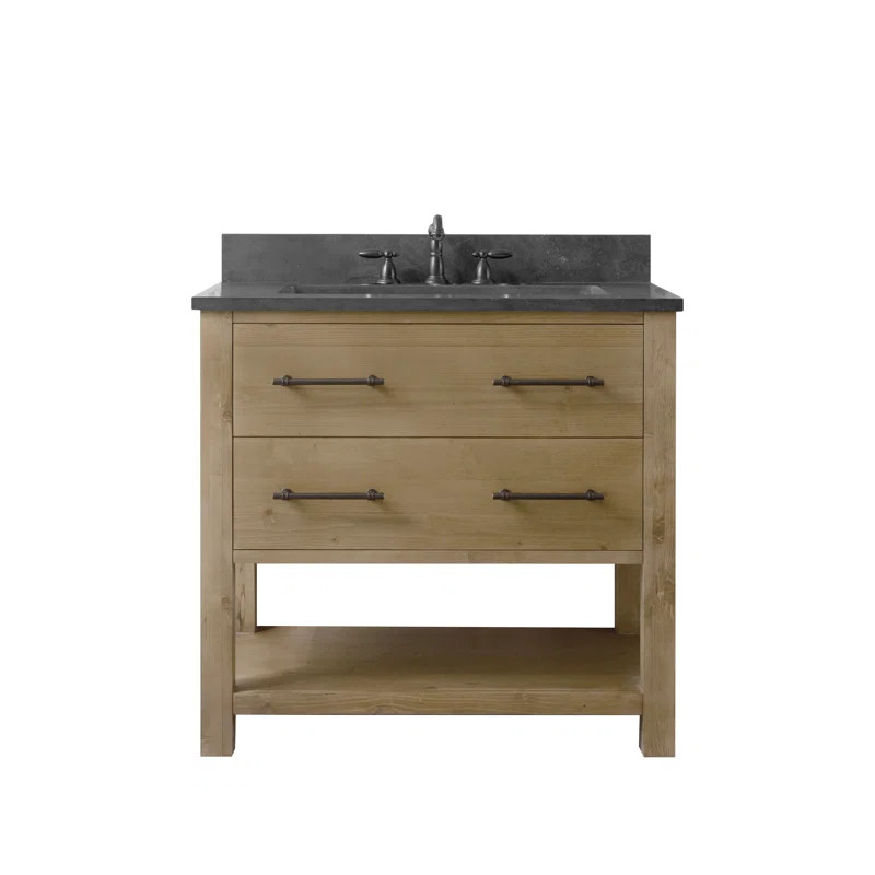 Keri 36'' Free Standing Single Bathroom Vanity with Marble Top | Wayfair North America