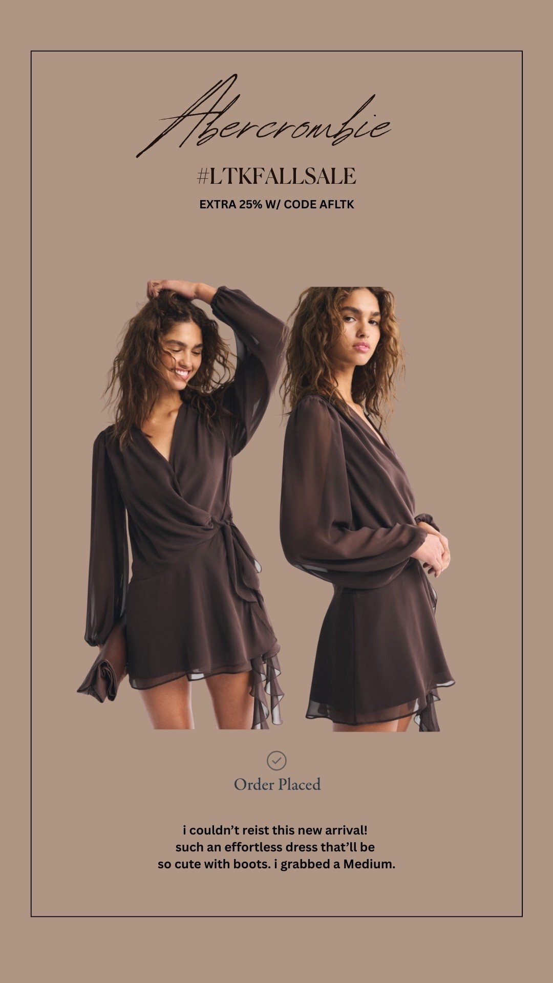 This Abercrombie wrap mini dress (wearing a medium) is such a good fall find 🍂 part of the #LTKFallSale and perfect for date nights, dinners, or layering with boots. ✨

#LTKSeasonal #LTKFallSale #LTKSaleAlert