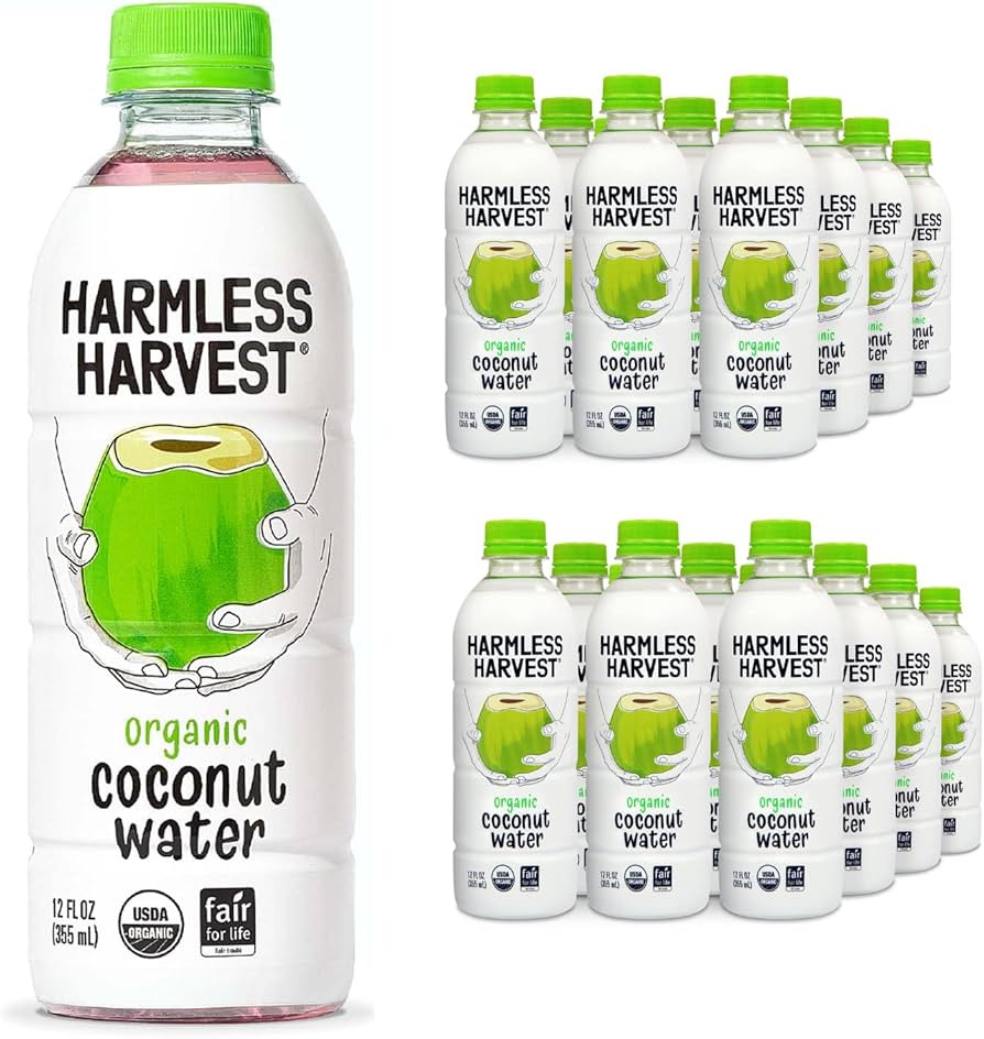 Harmless Harvest Organic Coconut Water Drink, Hydration with Natural Electrolytes, No Sugar Added... | Amazon (US)