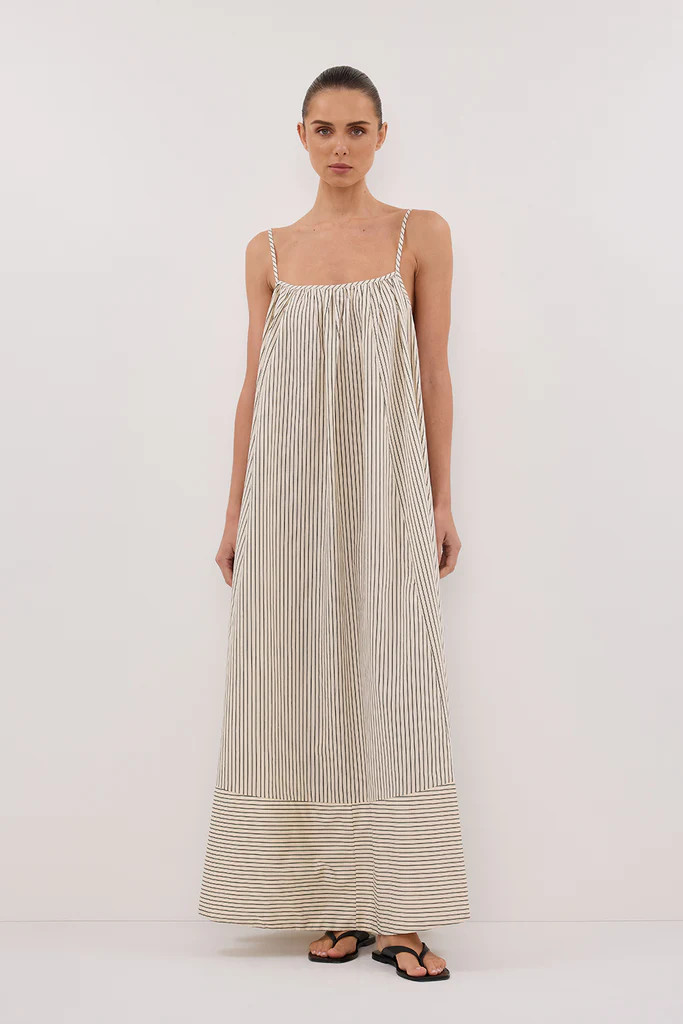 PALMA CREAM SILK BLEND MIDI DRESS | DISSH