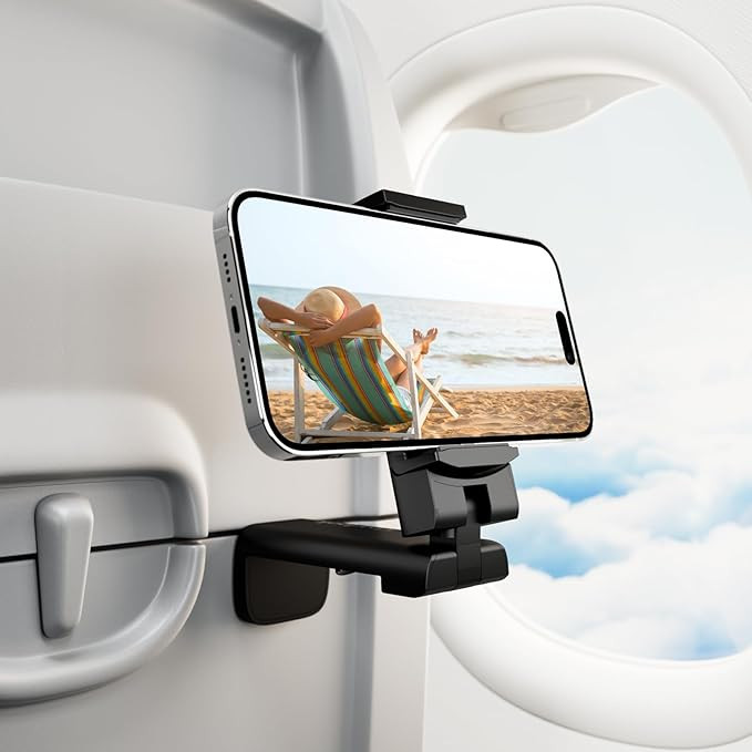 Airplane Travel Essentials Phone Holder, Klearlook Universal Flight Essentials Phone Mount with M... | Amazon (US)
