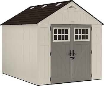 Suncast 8x10 Ft. Outdoor Storage Shed - Large Resin Outdoor Shed with Floor Included, Lockable Do... | Amazon (US)