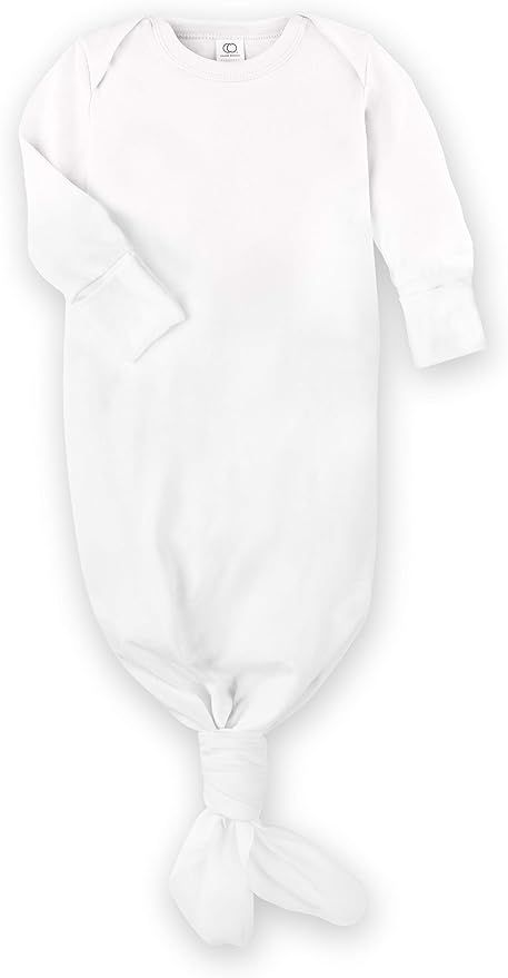 Colored Organics Baby Organic Cotton Knotted Gown - Infant Nightgown with Mitten Cuffs | Amazon (US)