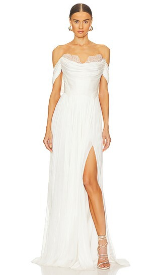 Sharon Gown in Pearl White | Revolve Clothing (Global)