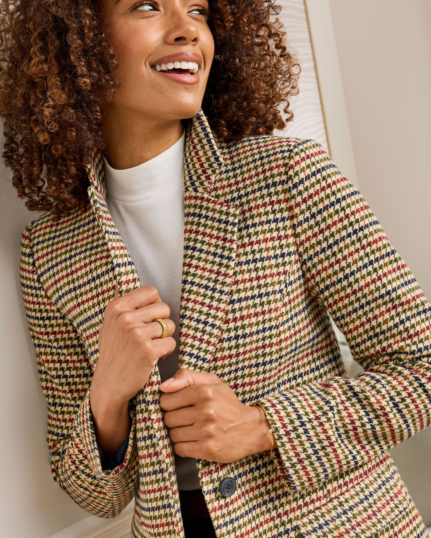 Check Blazer - Green | Cotton Traders (UK)