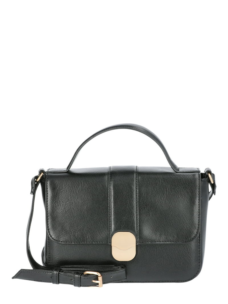 Time and Tru Women's Vida Crossbody Bag, Black | Walmart (US)