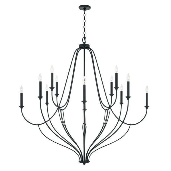 Bentley Black 12-Light Grand Chandelier | Bellacor