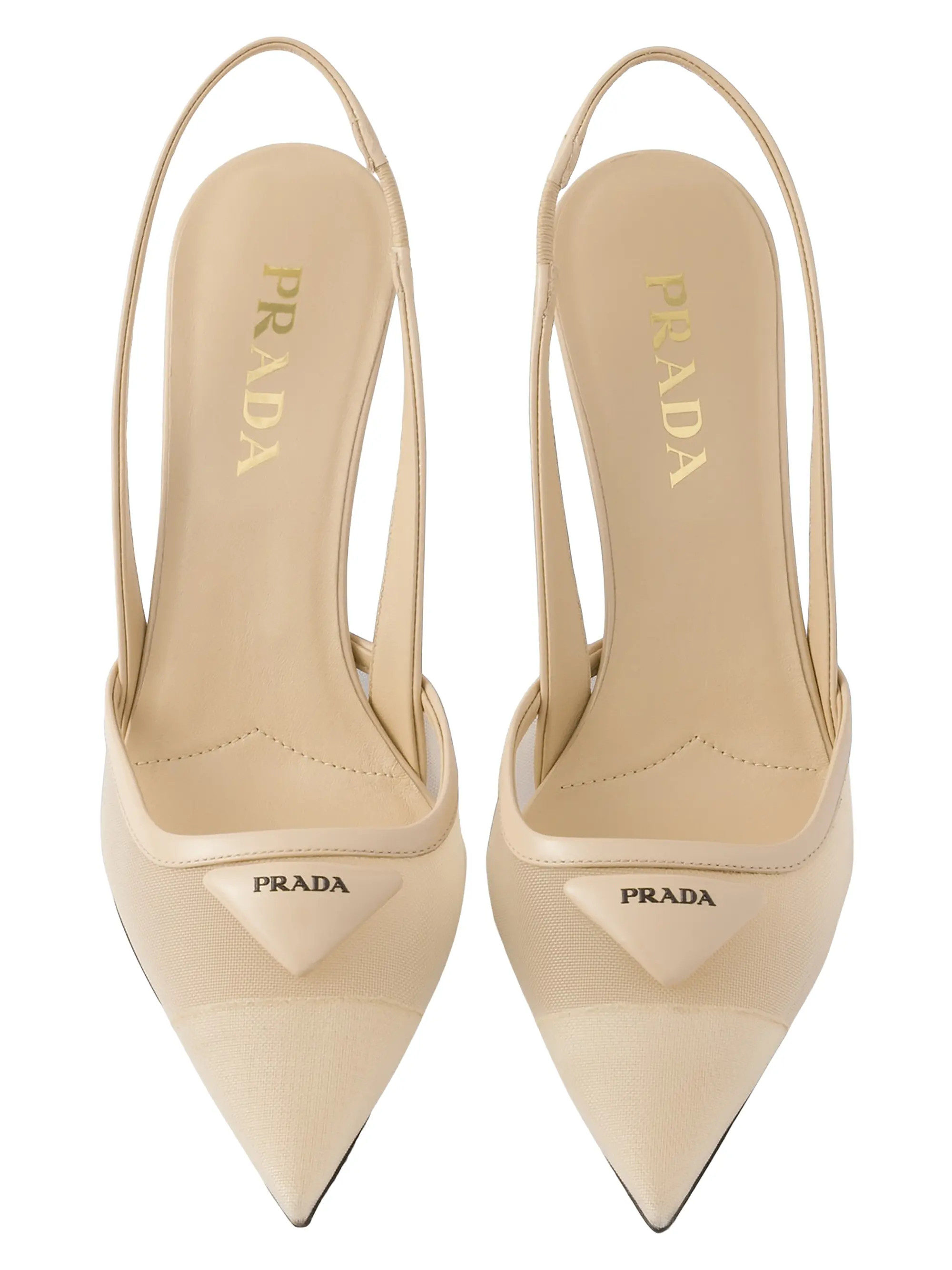 Prada Mesh 75MM Fabric Slingback Pumps | Saks Fifth Avenue | Saks Fifth Avenue