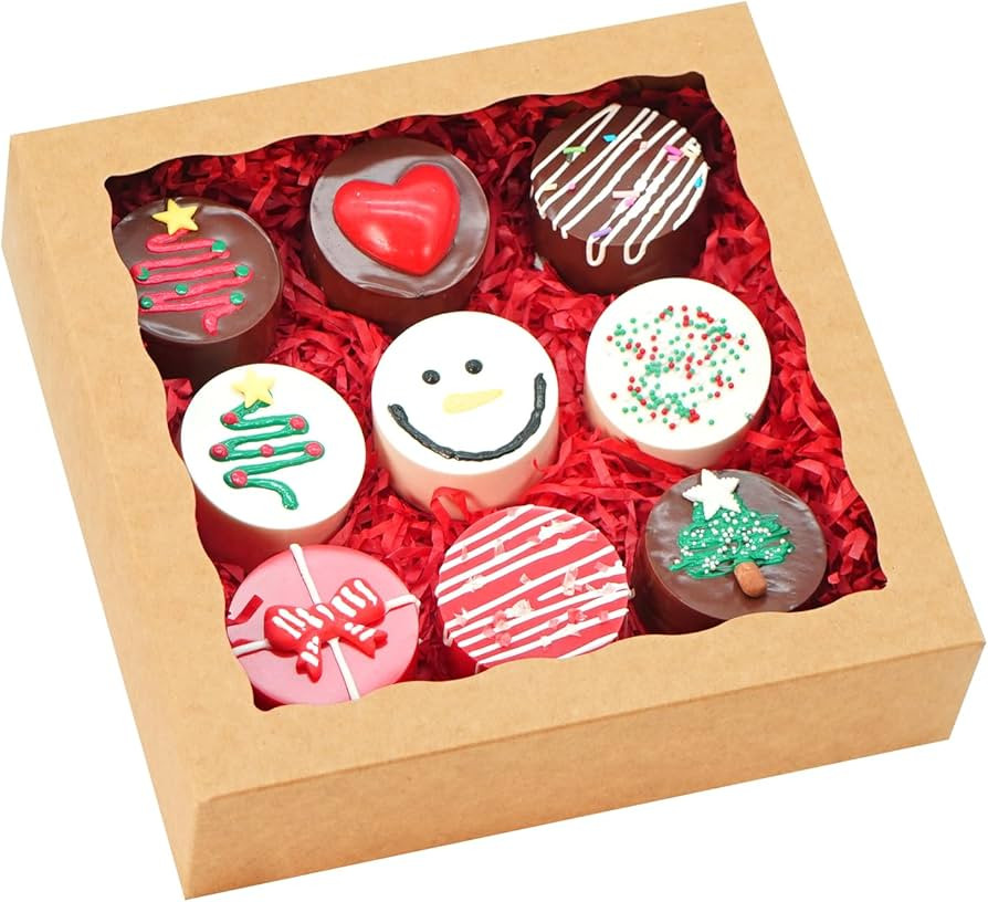 30pcs Pie Boxes 8x8x2 Inch Bakery Boxes with window Cookie Box Treat Box for Macaron Dessert Choc... | Amazon (US)