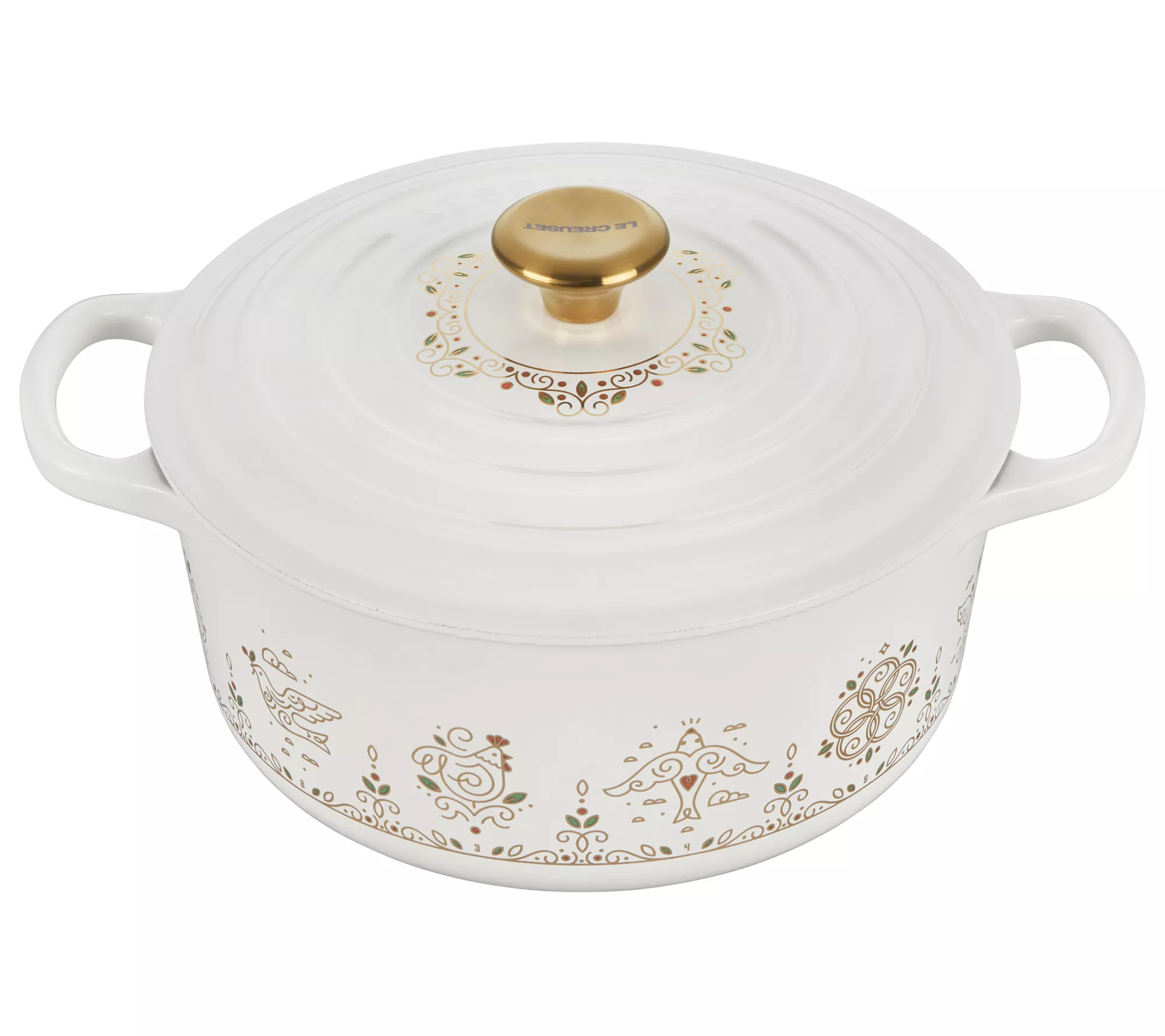Le Creuset 12Days of Christmas 3.5qt RoundDutchOven w GoldKnob - QVC.com | QVC