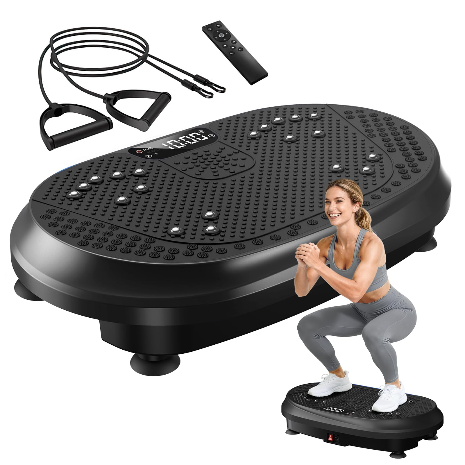 Vibration Plate Exercise Machine, Vibrating Fitness Platform for Lymphatic Drainage, Full Body Sh... | Amazon (US)