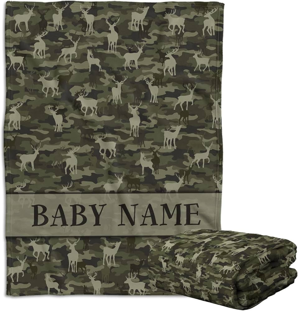 Hunting Baby Blankets, Baby Deer Blanket, Camo Baby Blanket, Personalized Baby Blankets for Boys,... | Amazon (US)