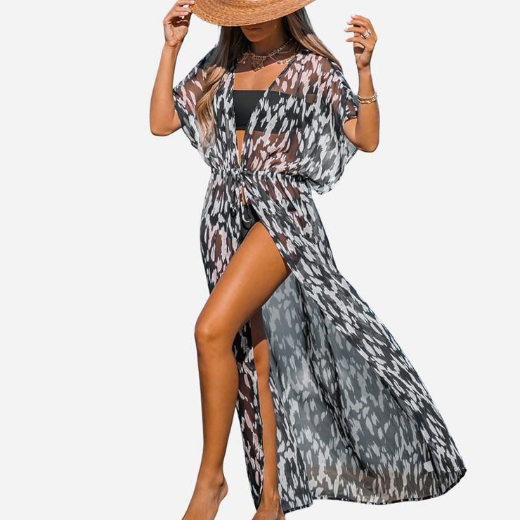 Women's Leopard Print Swim Cover-Up Dress -Cupshe | Target