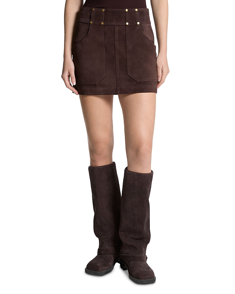 Michael Michael Kors Suede Studded Mini Skirt | Bloomingdale's (US)