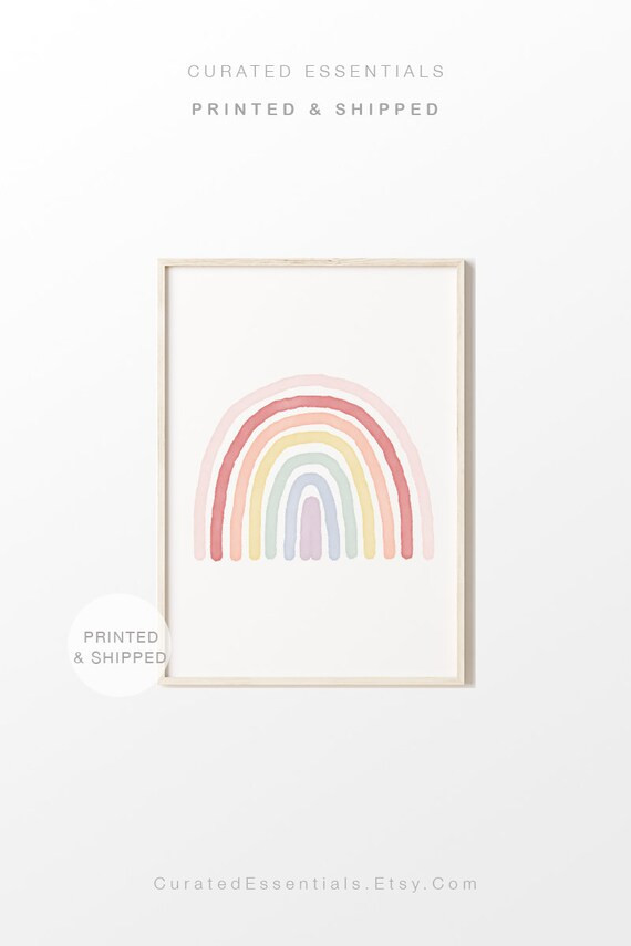 Rainbow Poster Print, Ready to Frame, Nursery Decor, Playroom Decor, PRINTED & SHIPPED | Etsy (US)