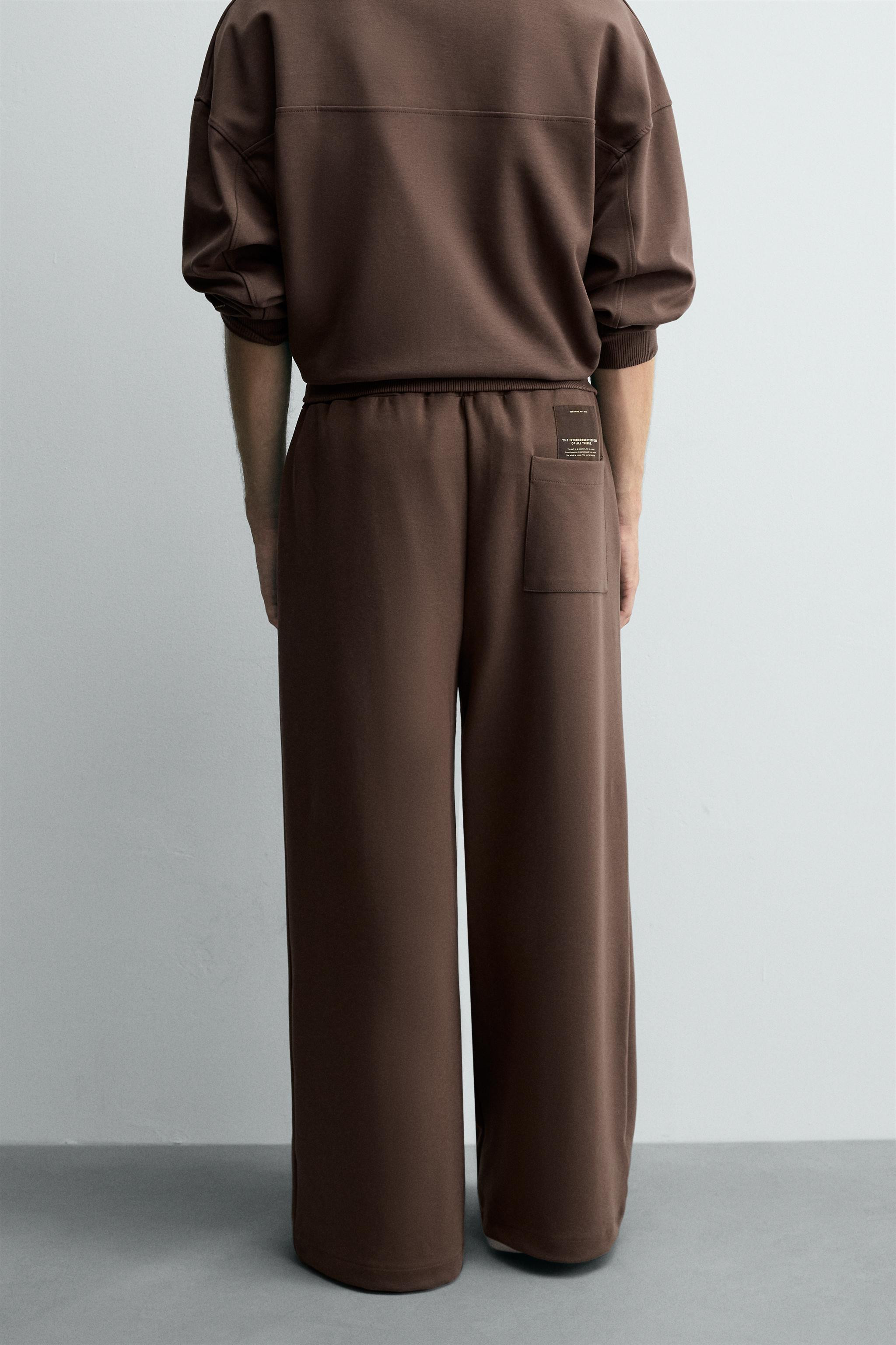 NEOPRENE EFFECT PANTS WITH LABEL | Zara US