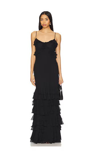 Lovers and Friends x Emma Rose Arles Gown in Black. - size XXS | Revolve Clothing (Global)