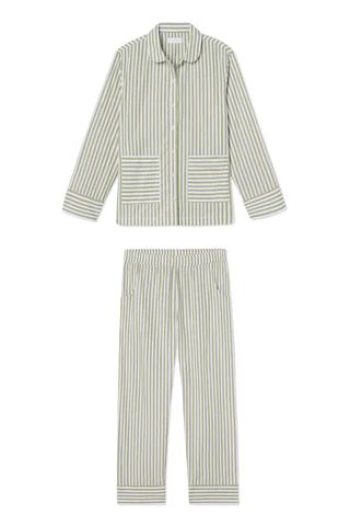 Pocket Pants Set in Vintage Olive | LAKE Pajamas