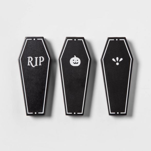3pk Mini Wood Coffins Halloween Decorative Set - Hyde & EEK! Boutique™ | Target