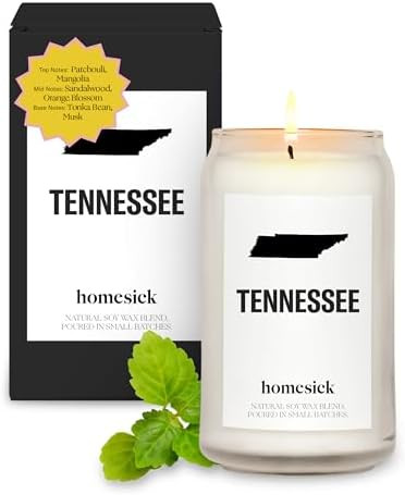 Homesick Scented Candles for Home (Tennessee) - 13.75 oz Long-Lasting Soy Wax Jar Candle for Wome... | Amazon (US)