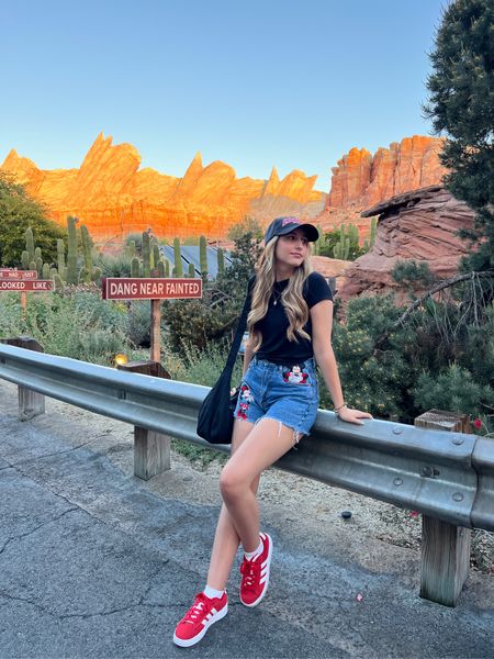 Lightning McQueen inspired Disney OOTD ♥️

Hat: Disneyland/Disney Store
Black Mid Tee: Aritzia
Shorts: Vintage
Shoes: Adidas
Bag: Baggu

Ig: @jkyinthesky & @jillianybarra

#disney #disneyland #dca #disneystyle #pixar #pixarfest #pixarcars #disneyaesthetic #disneyvibes #disneyoutfit #disneyoutfits #disneyoutfitinspo 

#LTKStyleTip #LTKSeasonal #LTKFindsUnder100