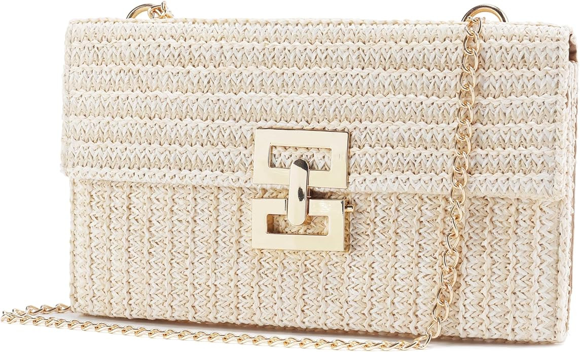 Gionforsy Women Straw Clutch Purses Summer Bags Beach Purse Bag Boho Shoulder Bag Crossbody for V... | Amazon (US)
