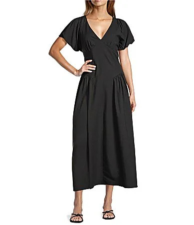 Antonio Melani Kiara Short Puff Sleeve A-Line Maxi Dress - 14 | Dillard's