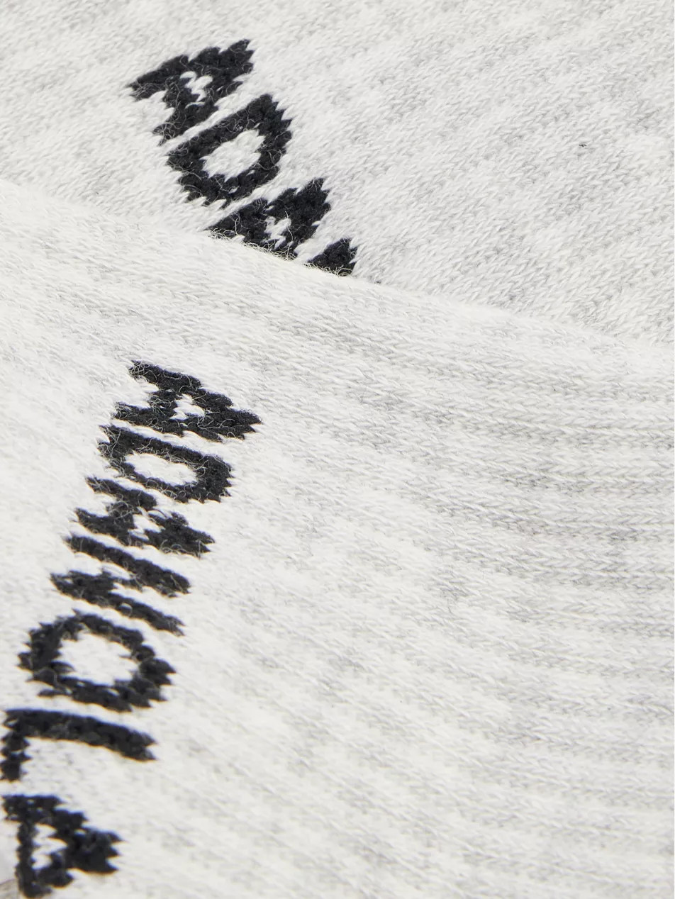 Logo-intarsia ribbed stretch-bamboo blend socks | Selfridges