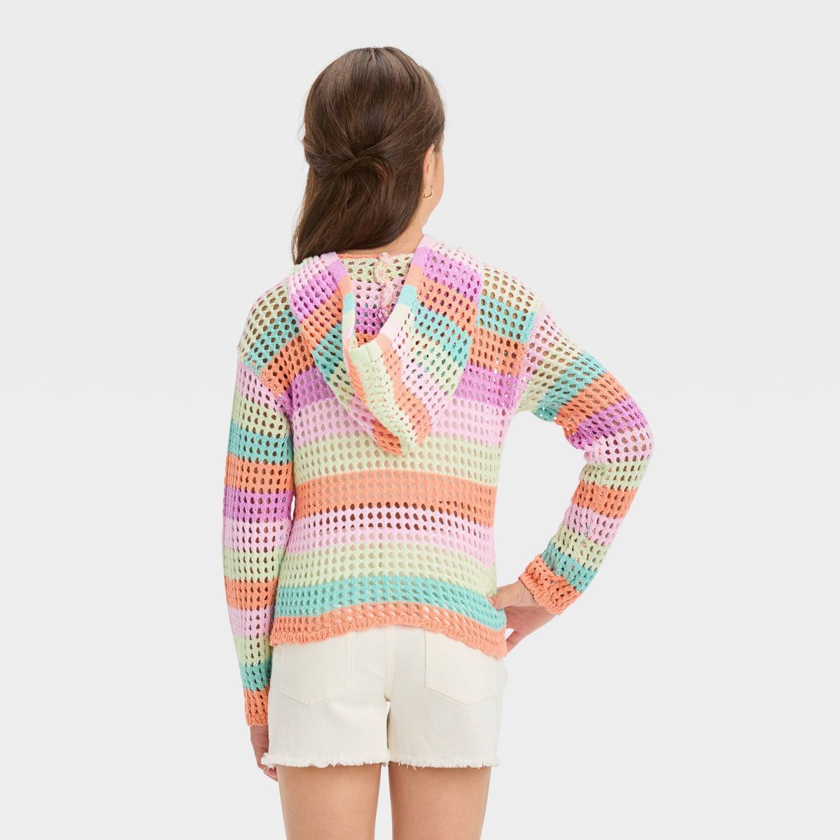 Girls' Open Knit Pullover Sweater - art class™ | Target
