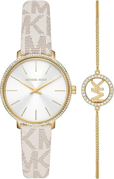 Michael Kors Women's Mini Pyper Two Hand Stainless Steel Watch | Amazon (US)