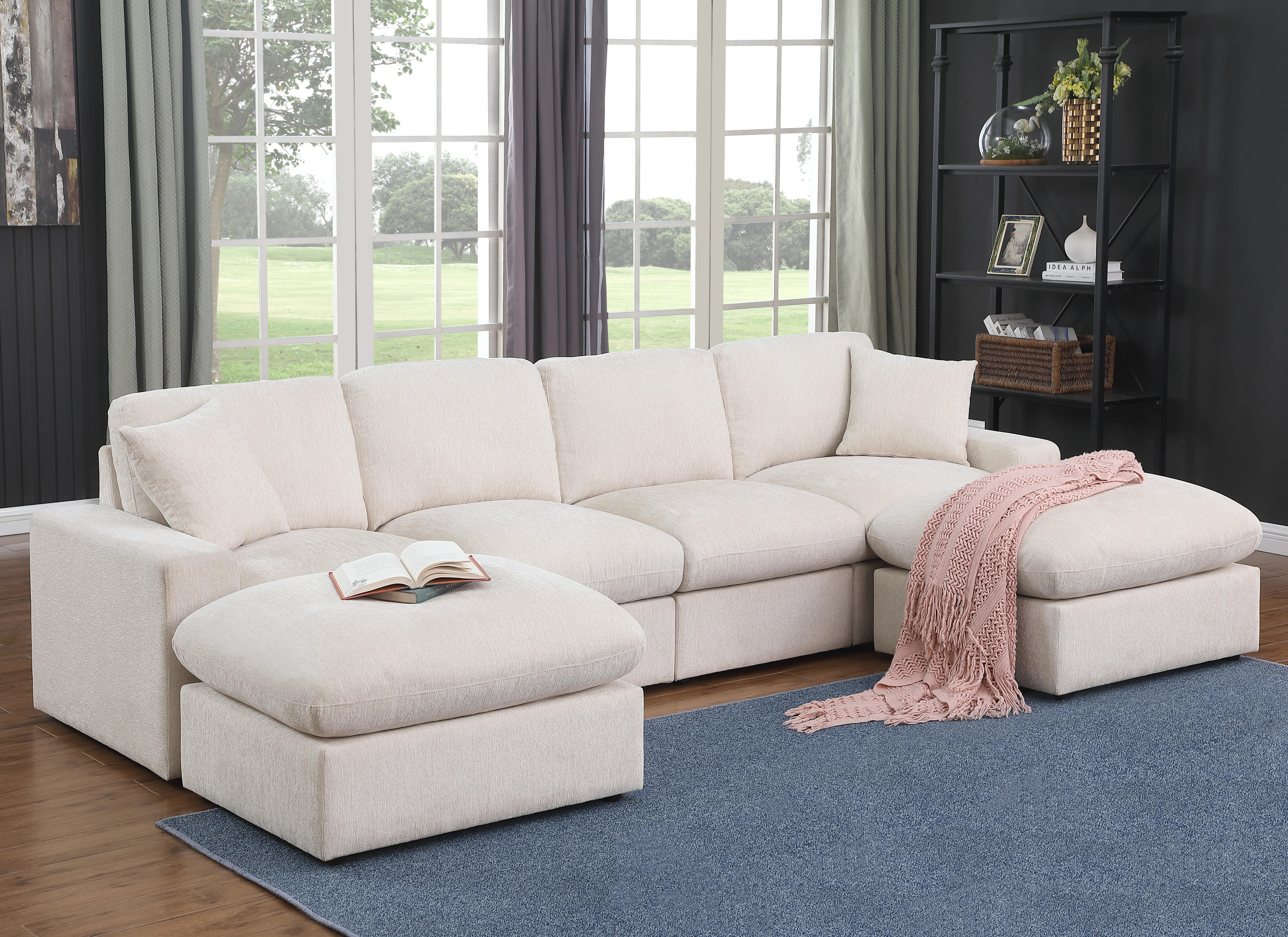 Tolzmann Sectional Sofa With 2 Ottomans | Wayfair North America