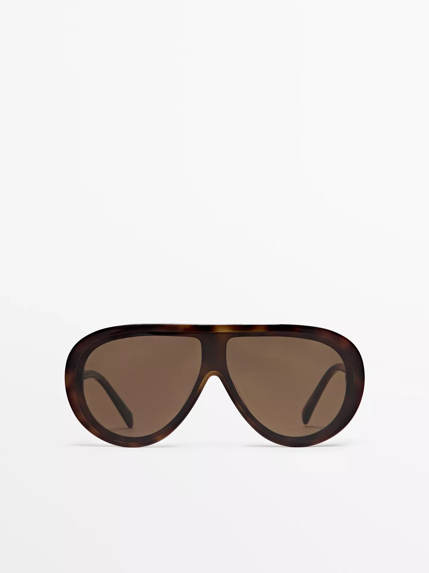 Tortoiseshell-effect aviator sunglasses | Massimo Dutti UK