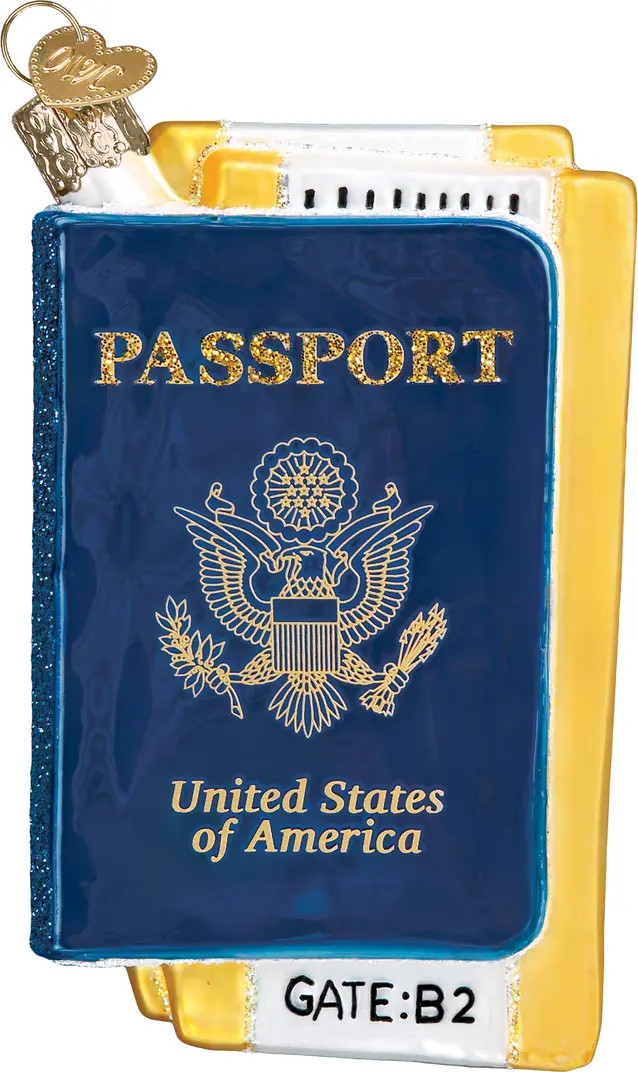 Passport Glass Ornament | Nordstrom