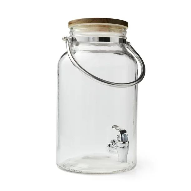 Better Homes & Gardens 1.5 Gallon Glass Beverage Dispenser with Wood Lid | Walmart (US)