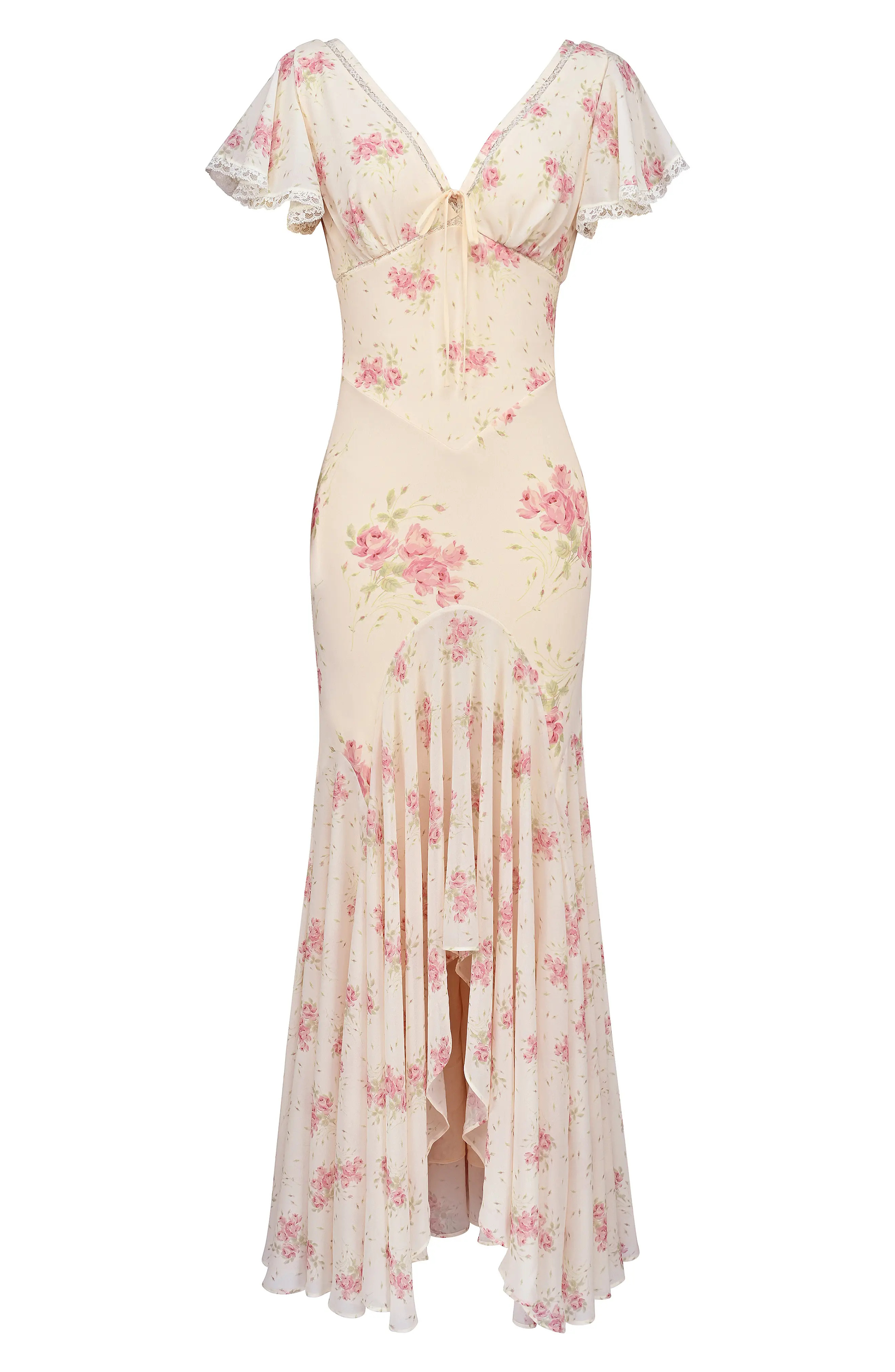 Amina Floral Georgette High Low Cocktail Dress (Women) | Nordstrom | Nordstrom