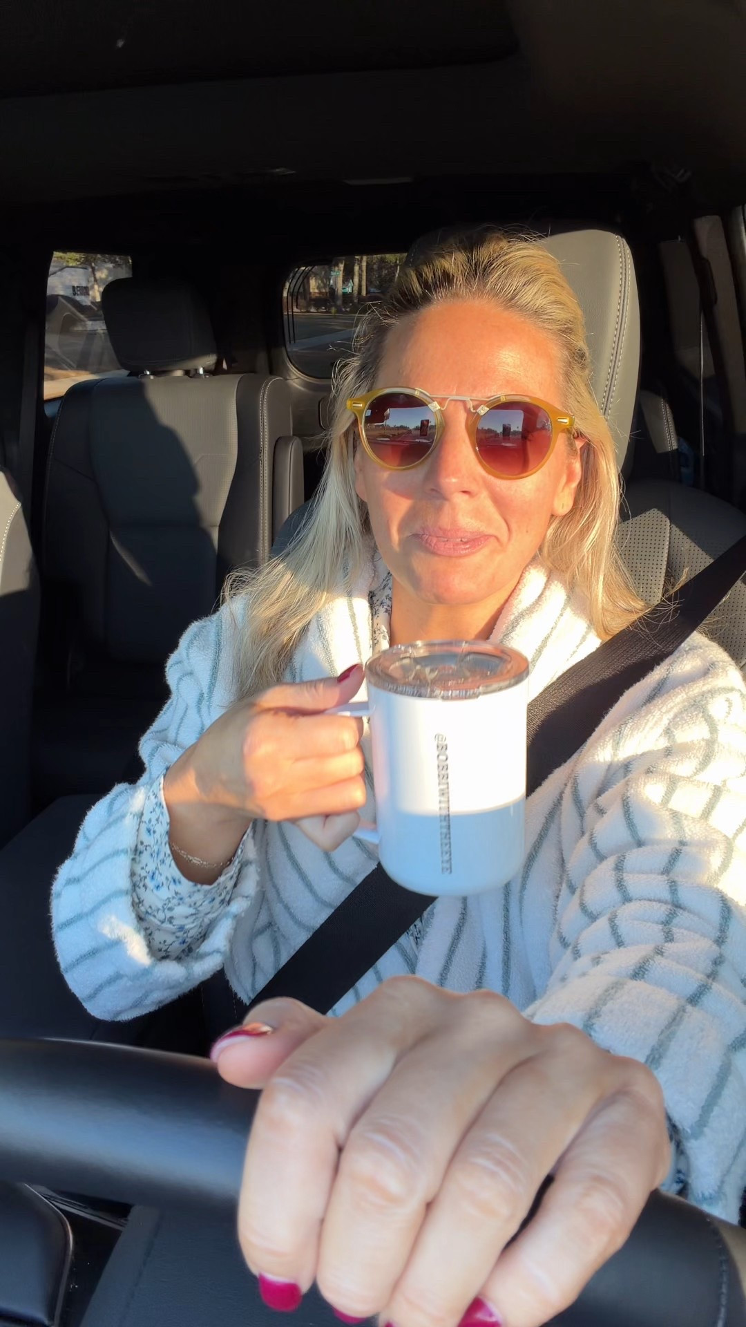 Cozy earth robe
Krewe sunglasses
Corkcicle mug 

#LTKmorningroutine #LTKmomlife #LTKstorytime