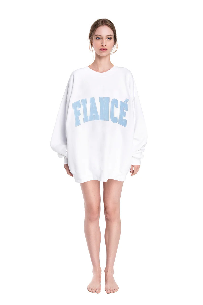 FIANCE SWEATSHIRT WHITE/LT BLUE | The Bar