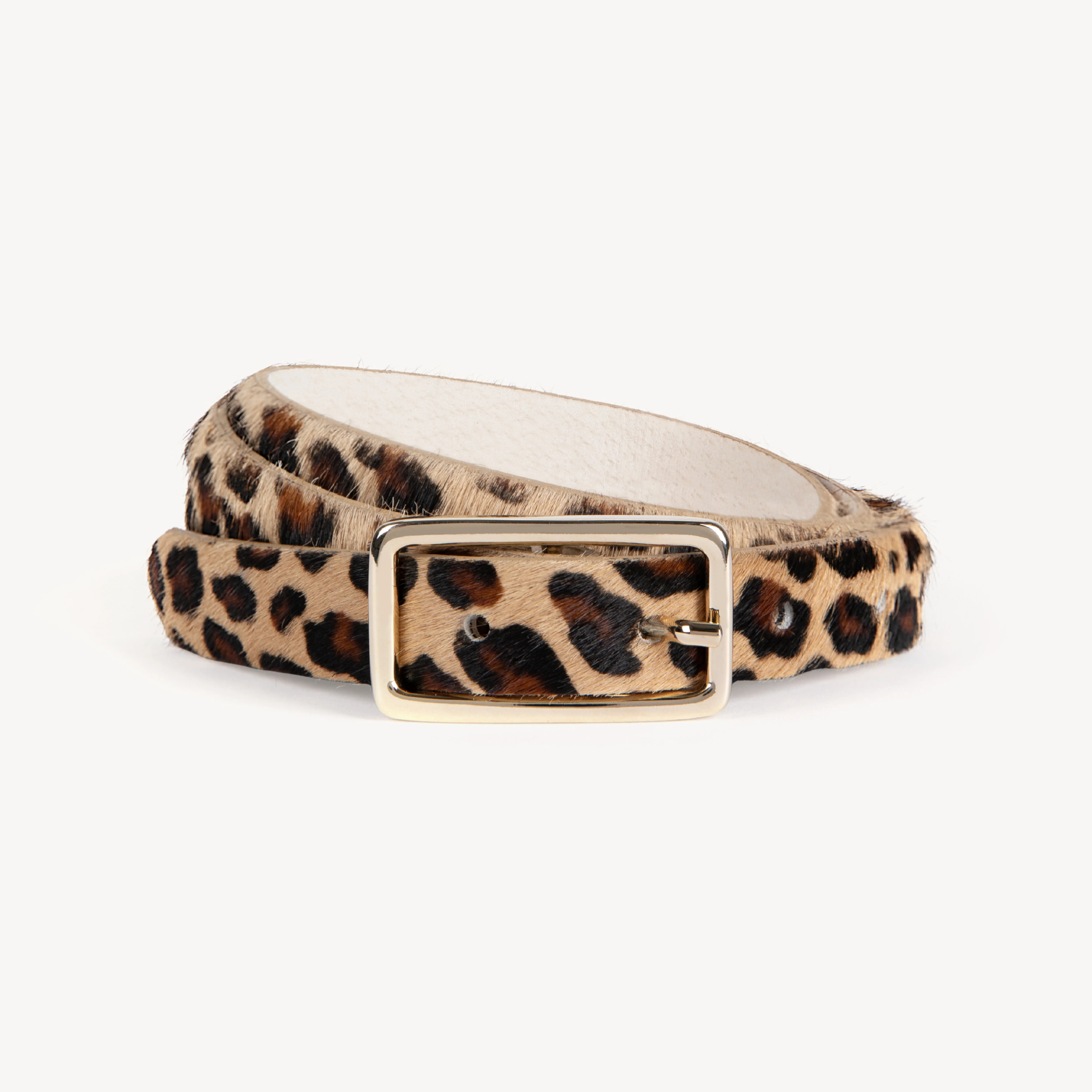 Varenna: Leopard Print Skinny Belt | Air & Grace