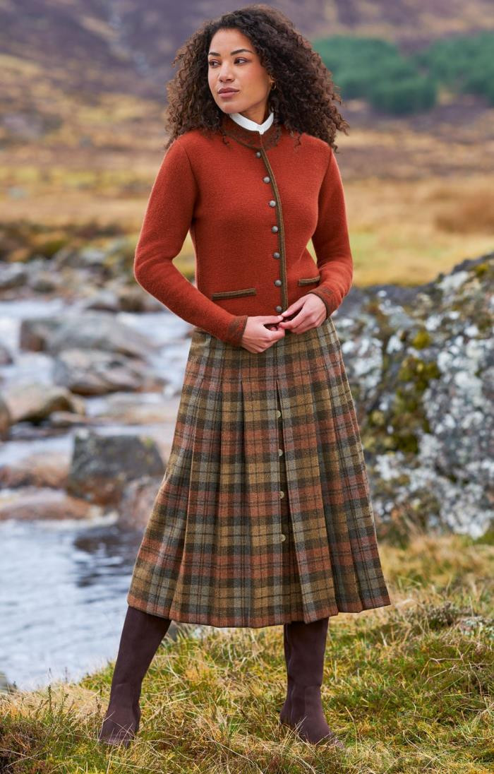 Ladies Tweed Horn Button Skirt | The House Of Bruar