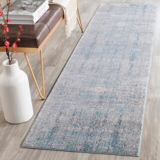 Safavieh Mystique Lucija Watercolor Oriental Polyester Rug (2'3" x 12' Runner - Teal/Multi) | Bed Bath & Beyond