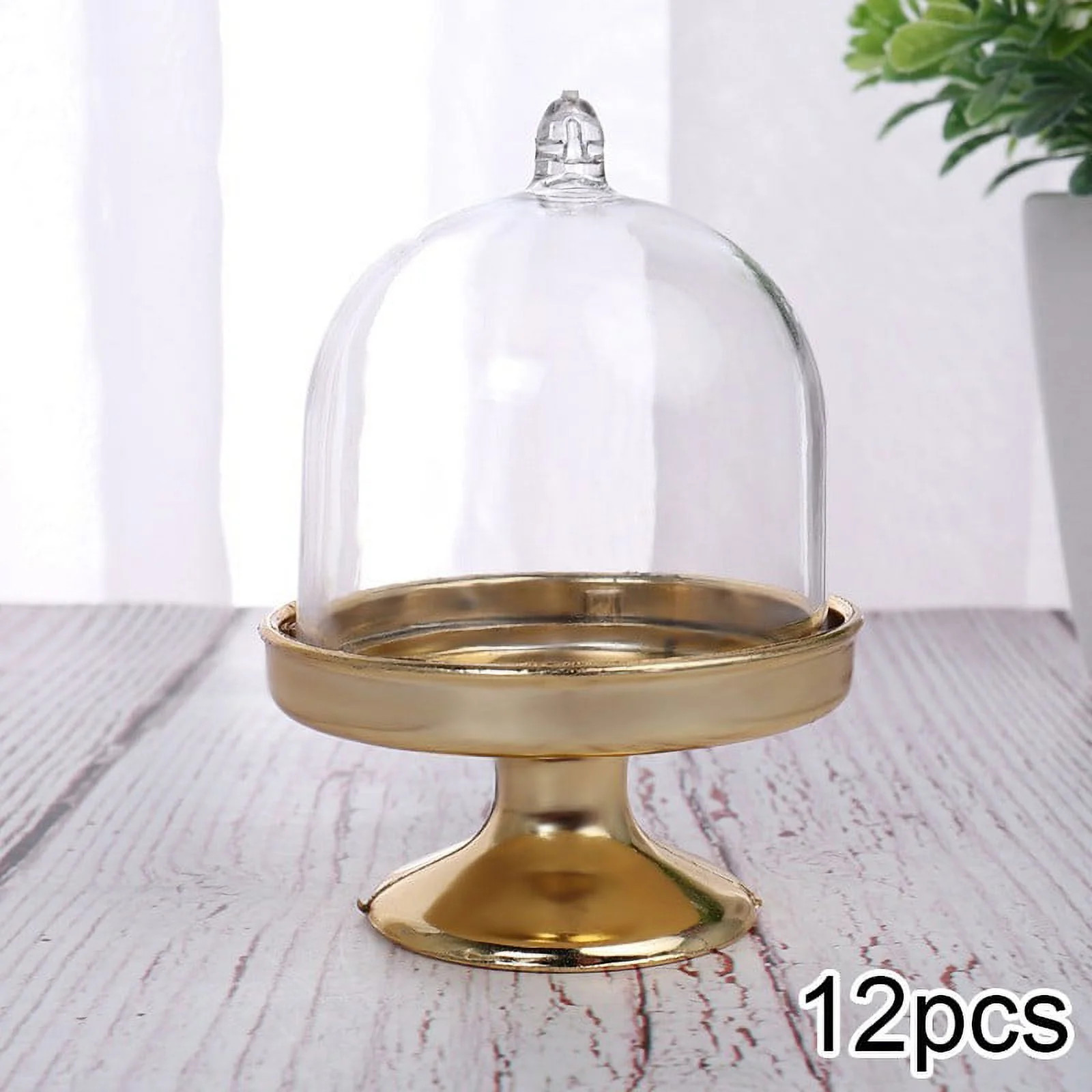 linyes Plastic Mini Cake Stand with Dome Cover Chocolate Candy Cupcake Containers Dessert Display... | Walmart (US)