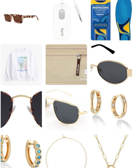 Extras for your trip to Europe (inexpensive sunglasses so it won’t ruin your day if you lose them) and don’t forget the dr scholls 