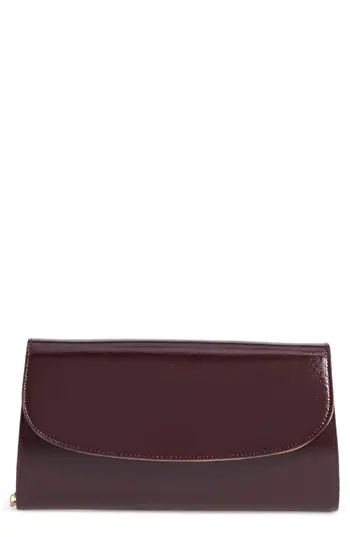 Nordstrom Leather Clutch - Burgundy | Nordstrom