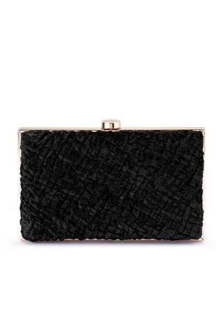 olga berg Hazel Textured Clutch in Black from Revolve.com | Revolve Clothing (Global)