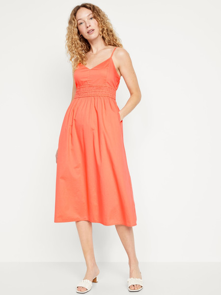Waist-Defined Cami Midi Dress | Old Navy (US)