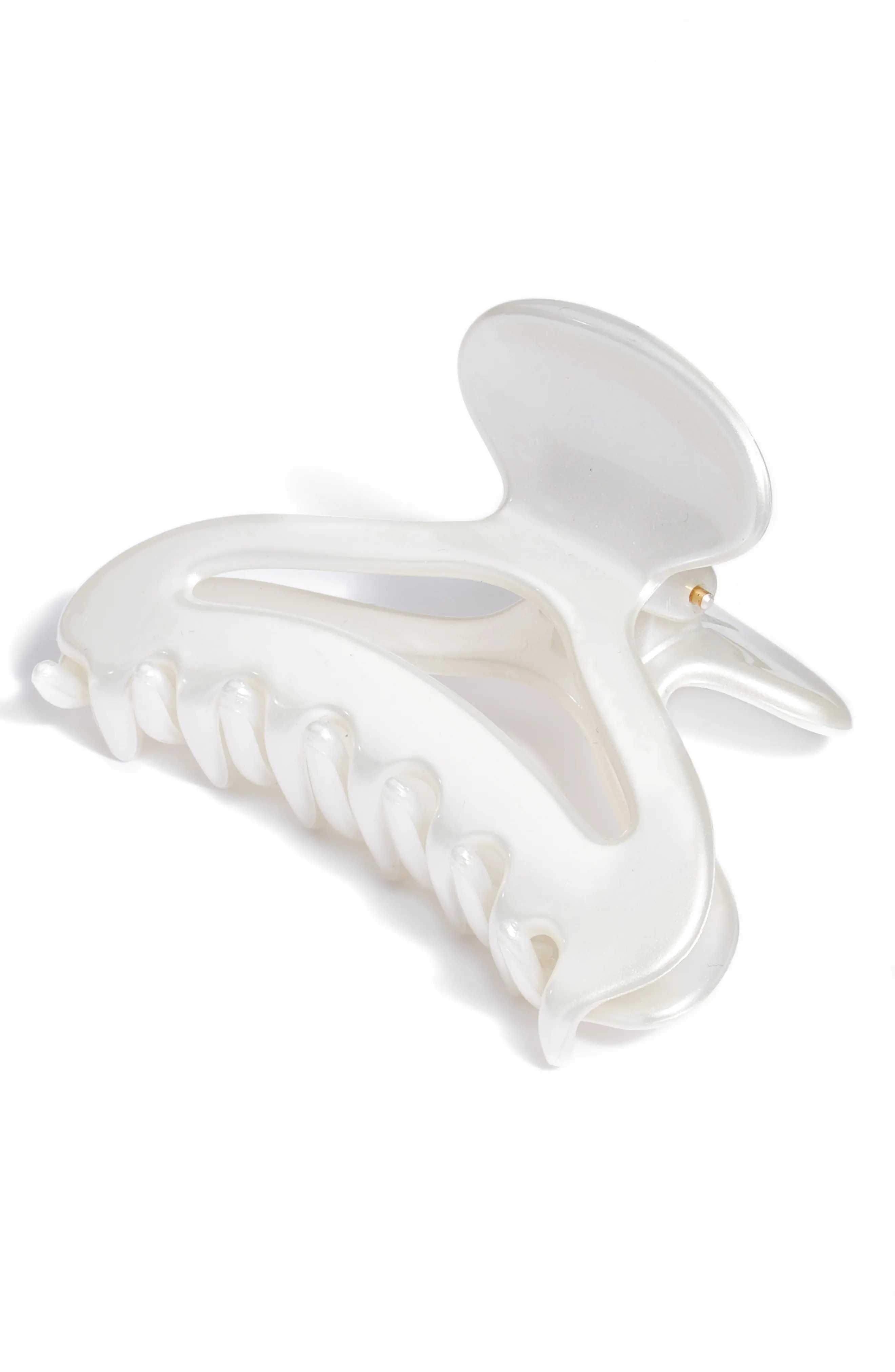 Lisa Says Gah Amanda Claw Clip in Metallic White at Nordstrom | Nordstrom