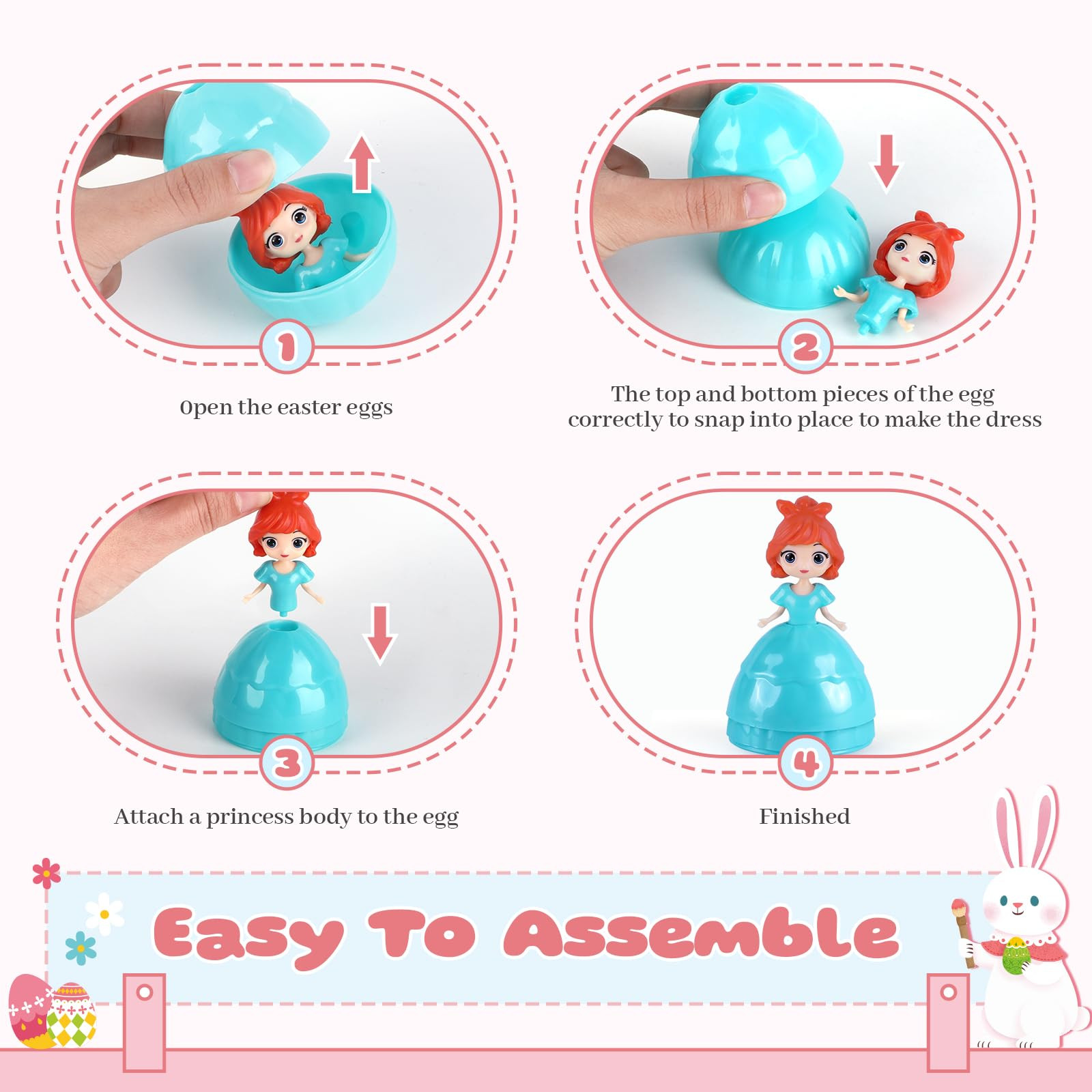 Konijiwa Easter Gifts for Kids, 12 Piece Prefilled Easter Egg,Perfect for 3+ Year Old Boys and Gi... | Amazon (US)