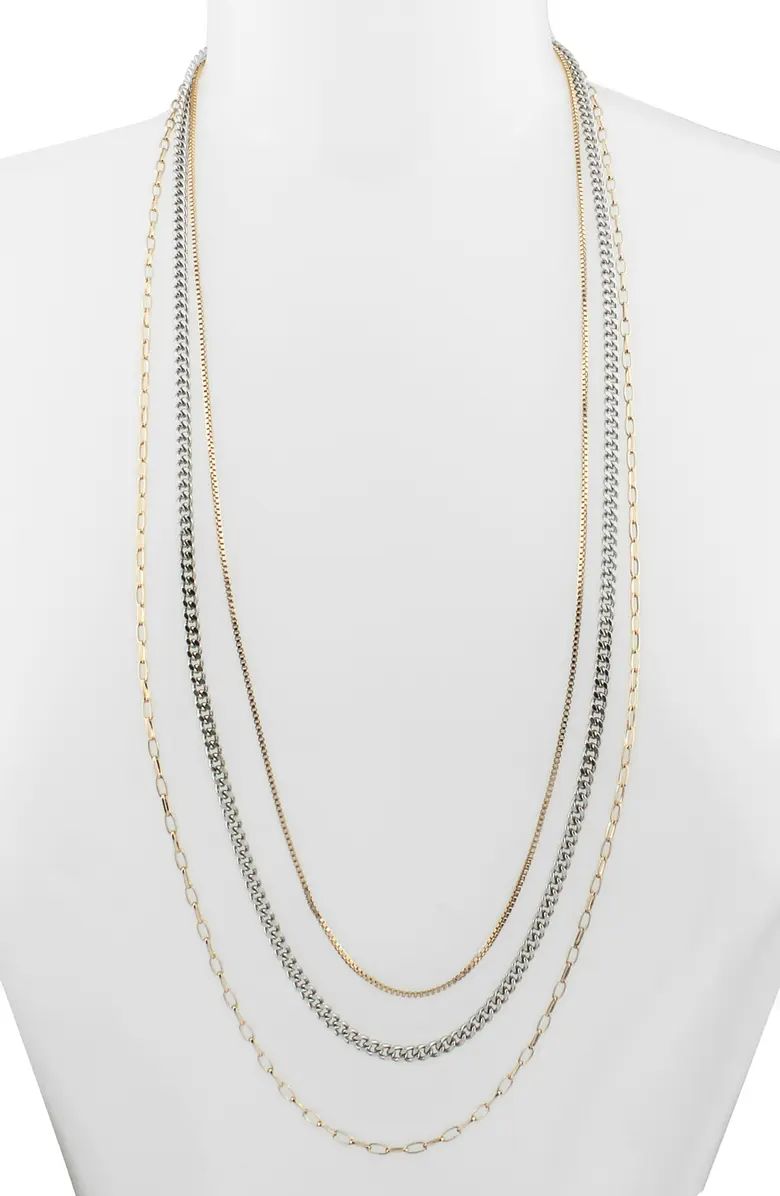 Mix Chain Triple Strand Necklace | Nordstrom | Nordstrom