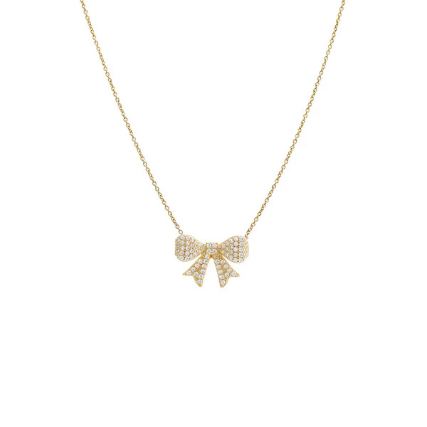 Mini Pave Bow Tie Necklace | Adina Eden